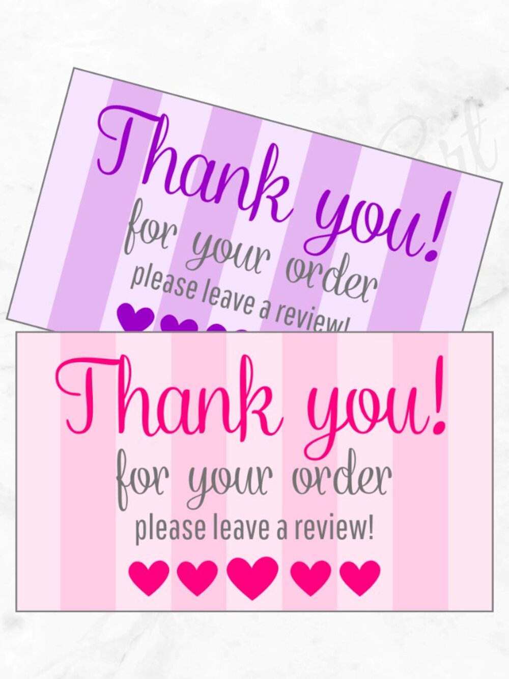 60 Pack striped Thank You Cards - Picture 7 of 11